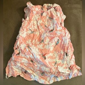 Zara Babygirl pink hummingbird dress Size 2/3 years